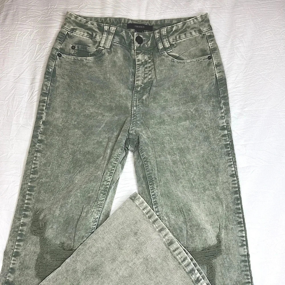 Distressed Flare leg Corduroy pants